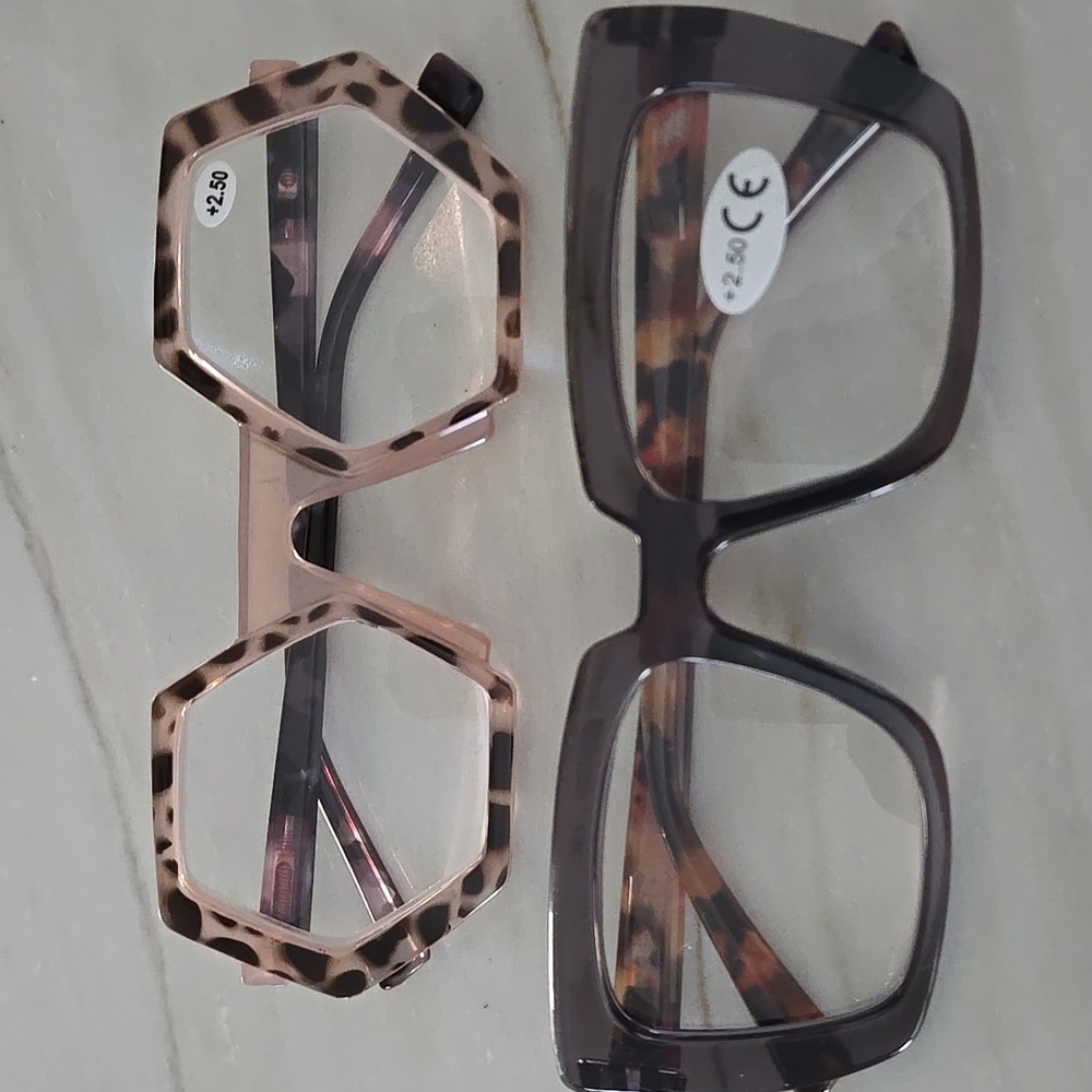 2fer Designer style 2.5 Retro trend readers "cheaters" High quality New UV 400